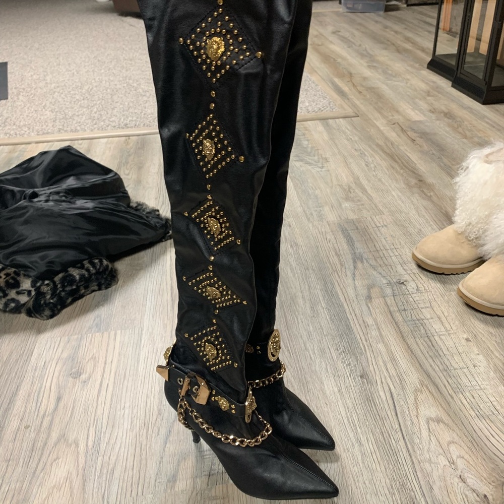 Jeffrey Campbell thigh high boots. Barely one. Excellent condition.